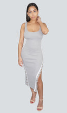 Load image into Gallery viewer, BRIANNA SIDE BUTTON DRESS - GREY
