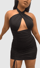 Load image into Gallery viewer, KARA CROSS TOP DRESS - BLACK
