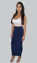 Load image into Gallery viewer, Monica Midi Skirt - NAVY-Luxe Appeal
