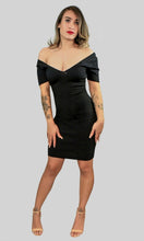 Load image into Gallery viewer, Jennifer Ribbed Mini Dress - BLACK

